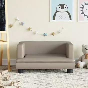 vidaXL Kindersofa cappuccino-braun 60x40x30cm Kunstleder