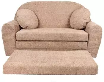 FORTISLINE Sofa David ausklappbares Kindersofa Teddystoff, 96x57x48cm
