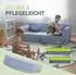 Juskys Kayo Kindersofa Cord hellblau