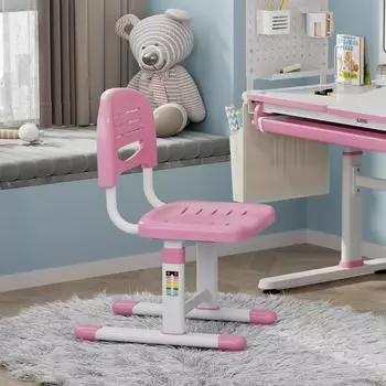 en.casa Sauda h&ouml;henverstellbarer Kinderstuhl pink/wei&szlig;