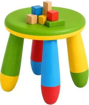 Relaxdays Kinderhocker, bunt, 26x28cm