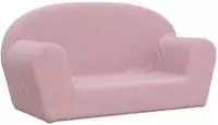 vidaXL Kindersofa 2-Sitzer Rosa Weich Pl&uuml;sch