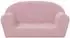vidaXL Kindersofa 2-Sitzer, weicher Plüsch, rosa (356991)