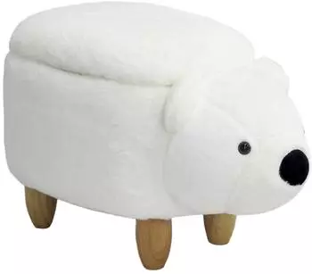Svita ANIMAL STORAGE Kinderhocker Eisb&auml;r, gepolstert, wei&szlig; (92330)