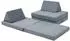 en.casa Norhulta Kinderspielsofa mit Schlaffunktion, 5-tlg., Cord, grau (150x66x46cm)
