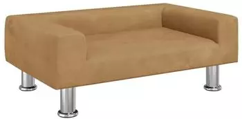 vidaXL Kindersofa braun 70x45x26,5cm Samt