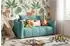 WFL GROUP Lilo Schlafsofa 2-Sitzer Bettkasten blau Cordstoff (800001751689)