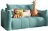 WFL GROUP Lilo Schlafsofa 2-Sitzer Bettkasten blau Cordstoff (800001751689)