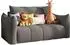 WFL GROUP Lilo Schlafsofa 2-Sitzer Bettkasten grauer Cordstoff (800001751671)