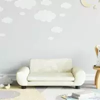 vidaXL Kindersofa Creme 70x45x33 cm Samt