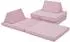 en.casa Norhulta Kinderspielsofa 5-tlg. Cord rosa, 150x66x46cm