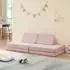 en.casa Norhulta Kinderspielsofa 5-tlg. Cord rosa, 150x66x46cm