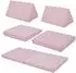 en.casa Norhulta Kinderspielsofa 5-tlg. Cord rosa, 150x66x46cm