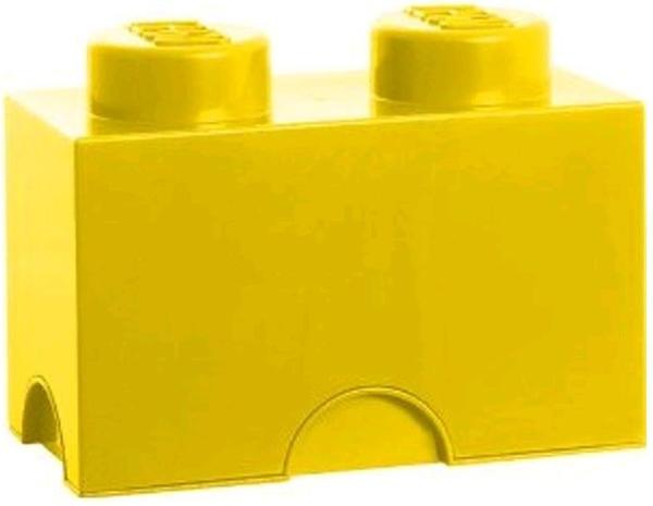 LEGO Aufbewahrungsstein mit 2 Noppen gelb