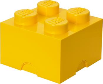 LEGO Aufbewahrungsstein mit 4 Noppen - gelb