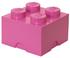LEGO Aufbewahrungsstein mit 4 Noppen - pink