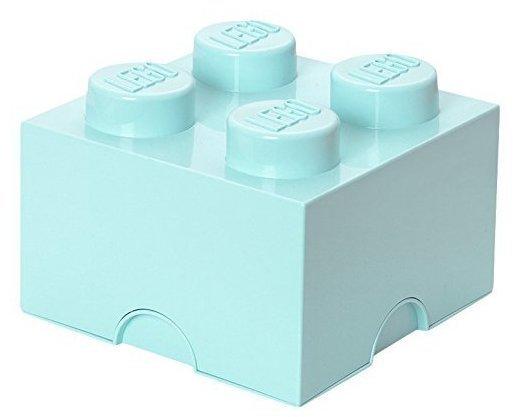 LEGO Aufbewahrungsstein mit 4 Noppen - aqua