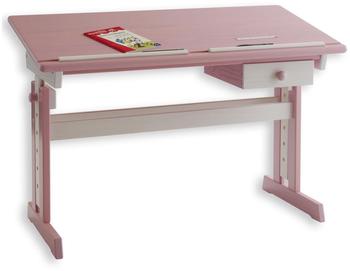 Idimex Schreibtisch Flexi weiß-rosa