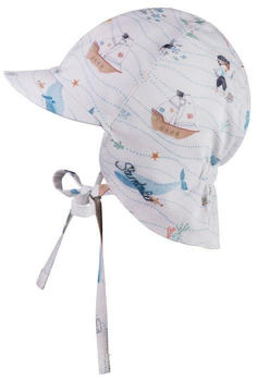 Sterntaler Schirmmütze Piraten mit Nackenschutz (1602426) weiß