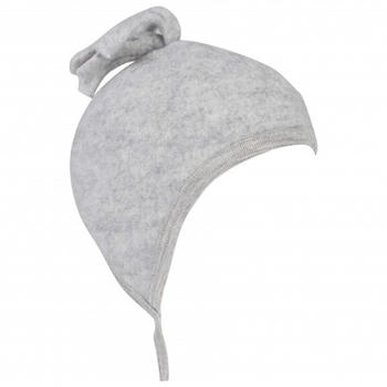 Engel Natur Baby M&uuml;tze Wollfleece (575450) HellgrauMelange