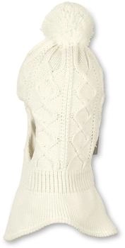 Sterntaler Mädchen Bommelstrickmütze ecru Schal (4722330-908)