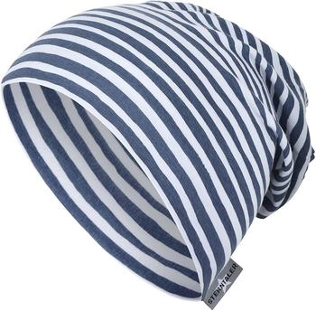 Sterntaler Junge Mädchen Beanie Streifen mittelblau Slouch (4002224-365)