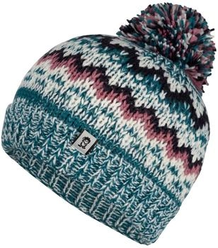 Trollkids Girl's Kristiansand Bobble Cap teal/mauve/navy