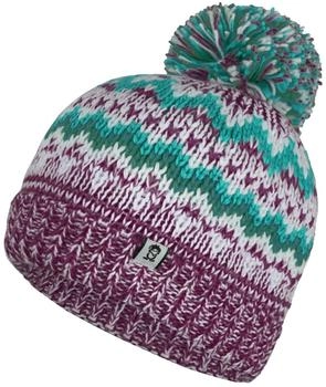 Trollkids Girl's Kristiansand Bobble Cap plum/Mauve/Aqua
