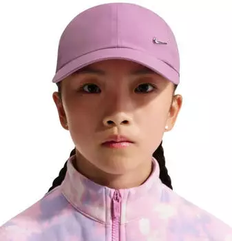 Nike Dri-FIT Club unstrukturierte Metall-Swoosh-Cap für Kinder Lila EINHEITSGRÖSSE FB5064-503