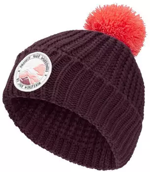 Jack Wolfskin Pompom Badge Beanie Kids Winterm&uuml;tze Kinder purple amaranth (1911751_I0116)