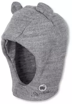 Sterntaler Kid's Schal Wolle mit Ohren silbermelange