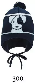 Sterntaler Junge Mädchen Bommelmütze Hund marine (4702256-300)