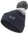 Jack Wolfskin Stripy Pompom Beanie Kids Winterbeanie Kinder blue dark navy (A65252_C0413)