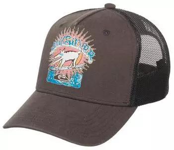 Quiksilver Decades Cotton H Trucker Cap iron gate