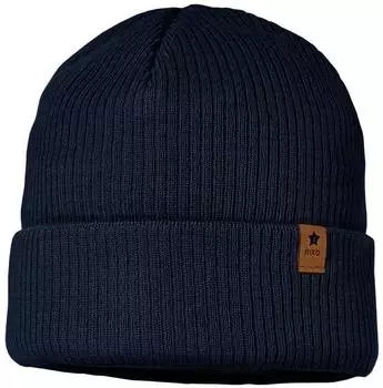 Maximo Kid's Mini-Beanie Umschlag mit Fleecefutter navy