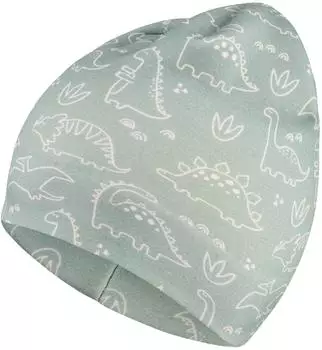 Sterntaler Kid's Beanie Saurier steingr&uuml;n