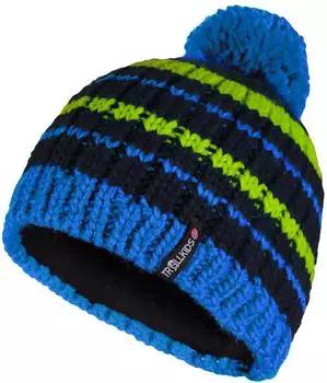 Trollkids Kid's Hafjell Bobble Cap nightsky/vividblue/coollime