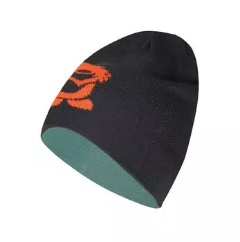 Trollkids Kid's Troll Beanie Long black/stormyblue/flameorange
