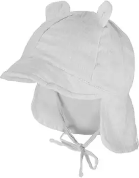 Maximo Baby's Schild m. Ohren u. Nackenschutz Cap white