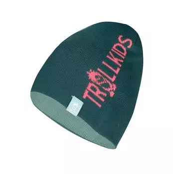 Trollkids Kid's Troll Beanie Long dustyteal/midnightpetrol/coralpink