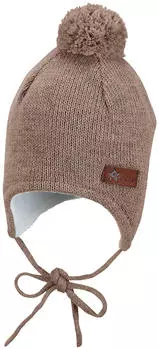 Sterntaler Bio-Strickmütze mit Pompon (4701955) braun