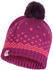 Buff Knitted & Full Polar Hat Hilda raspberry