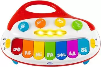 Chicco Mein erstes Klavier-Orchester Musikspielzeug, 7 Tasten, Lichter, 1-4 Jahre (00012242000000)