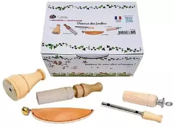 Fuzeau Vogelruf-Set "Gartenvögel" 5-teilig, Holz (78321)