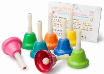 Tobar Rainbow Music Bells, 8 Handglocken, Vorschule