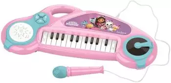 Lexibook Elektronisches Keyboard Gabby's Dollhouse, rosa/blau, mit Mikrofon (K704GDH)