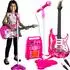 Kruzzel Kinder E-Gitarren-Set mit Mikrofon und Verstärker, pink (22407)
