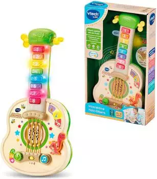 VTech Interaktive Holz-Gitarre mit Licht und Sound, f&uuml;r Kinder (80-620804)