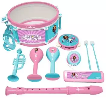 Lexibook Gabby's Zauberhaus Musikinstrumenten-Set 7-teilig, rosa/blau (K360GDH)