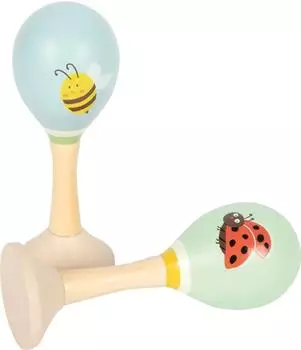 Small Foot Design Maracas „Kleine Freunde" aus Holz, 2er-Set (12726)